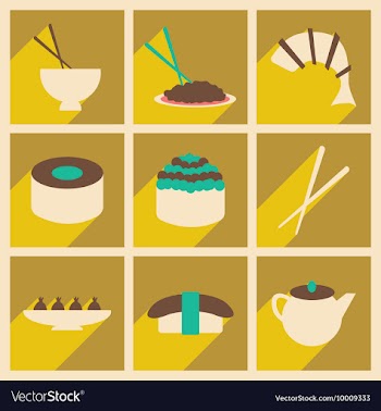 Flat with shadow concept and mobile application vector image