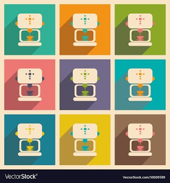 Flat with shadow concept and mobile application vector image