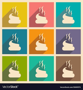 Flat with shadow concept and mobile application vector image
