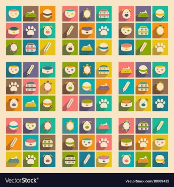 Flat with shadow concept and mobile application vector image