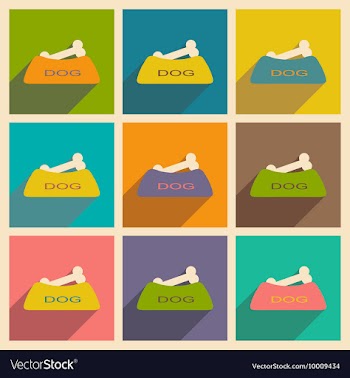 Flat with shadow concept and mobile application vector image