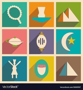 Flat with shadow concept and mobile application vector image