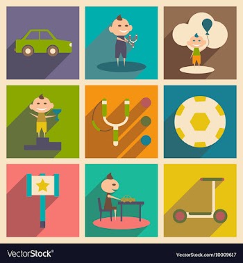 Flat with shadow concept and mobile application vector image