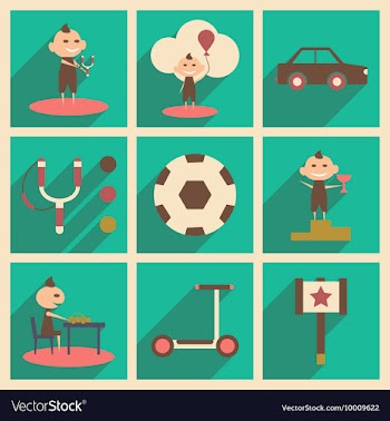 Flat with shadow concept and mobile application vector image