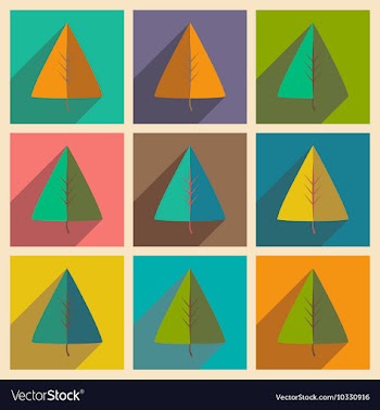 Flat with shadow concept and mobile application vector image