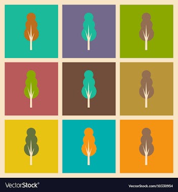 Flat with shadow concept and mobile application vector image