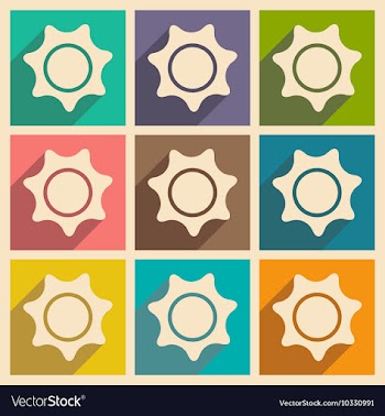 Flat with shadow concept and mobile application vector image