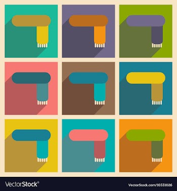 Flat with shadow concept and mobile application vector image