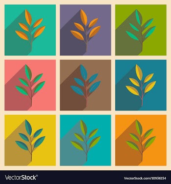 Flat with shadow concept and mobile application vector image