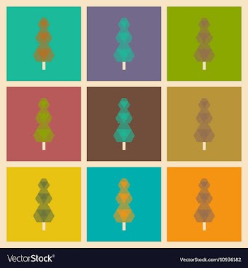 Flat with shadow concept and mobile application vector image