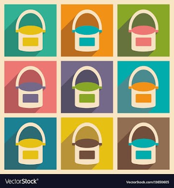Flat with shadow concept and mobile application vector image