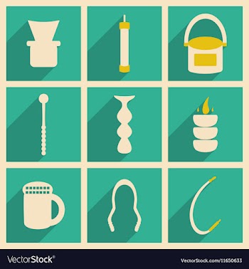 Flat with shadow concept and mobile application vector image