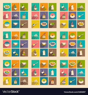 Flat with shadow concept and mobile application vector image