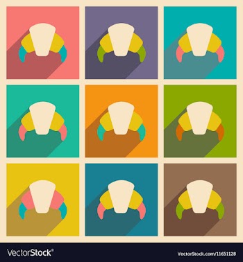 Flat with shadow concept and mobile application vector image