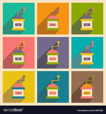Flat with shadow concept and mobile application vector image