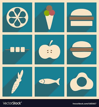 Flat with shadow concept and mobile application vector image