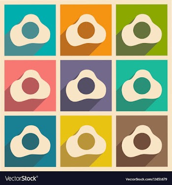 Flat with shadow concept and mobile application vector image