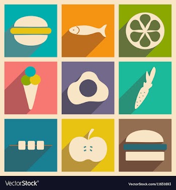 Flat with shadow concept and mobile application vector image
