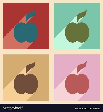 Flat with shadow concept and mobile application vector image
