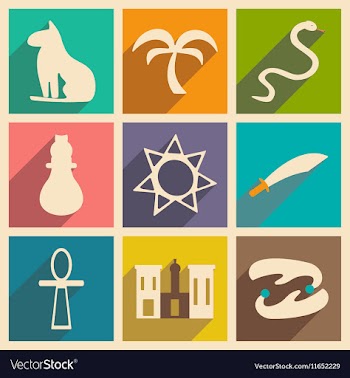 Flat with shadow concept and mobile application vector image