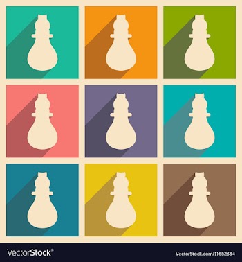 Flat with shadow concept and mobile application vector image