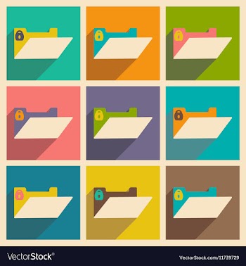Flat with shadow concept and mobile application vector image