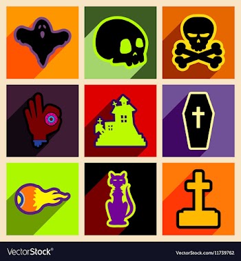 Flat with shadow concept and mobile application vector image