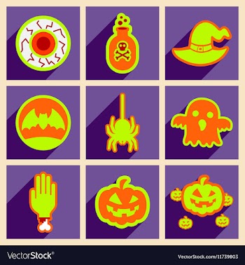 Flat with shadow concept and mobile application vector image