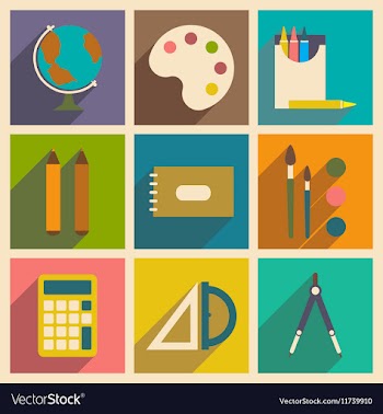 Flat with shadow concept and mobile application vector image
