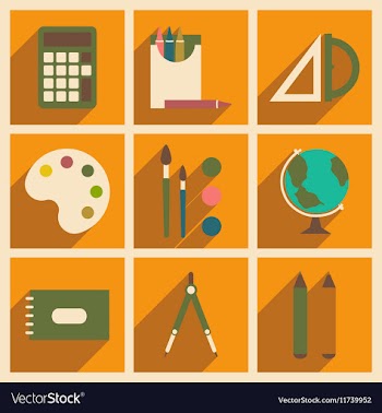 Flat with shadow concept and mobile application vector image