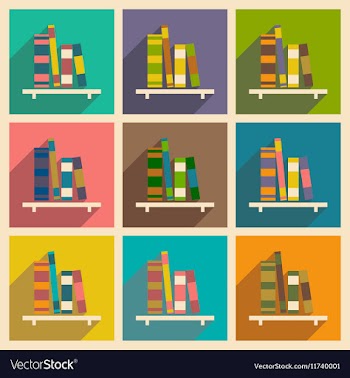 Flat with shadow concept and mobile application vector image