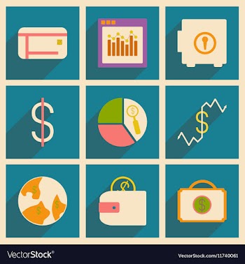 Flat with shadow concept and mobile application vector image