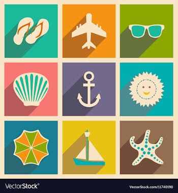 Flat with shadow concept and mobile application vector image