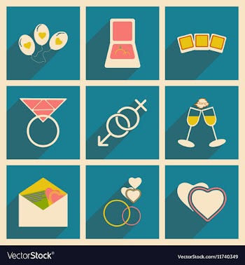 Flat with shadow concept and mobile application vector image