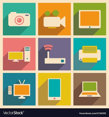 Flat with shadow concept and mobile application vector image