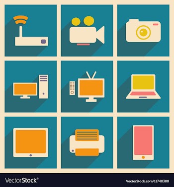 Flat with shadow concept and mobile application vector image