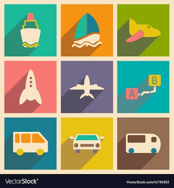 Flat with shadow concept and mobile application vector image