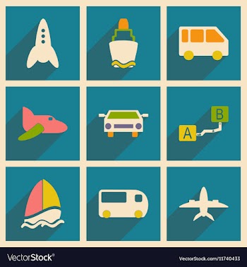 Flat with shadow concept and mobile application vector image