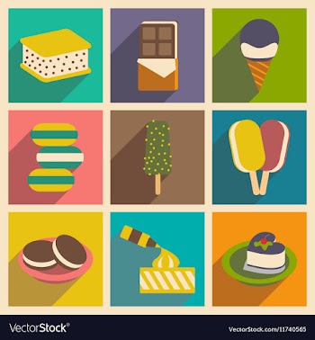 Flat with shadow concept and mobile application vector image