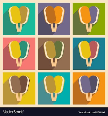 Flat with shadow concept and mobile application vector image