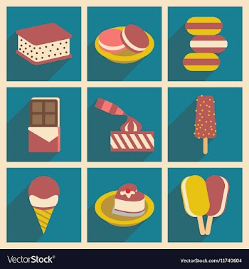 Flat with shadow concept and mobile application vector image