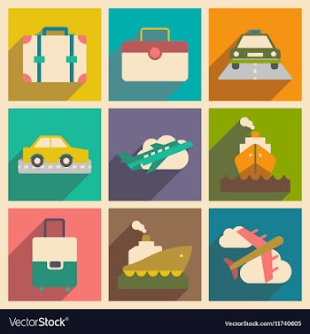 Flat with shadow concept and mobile application vector image