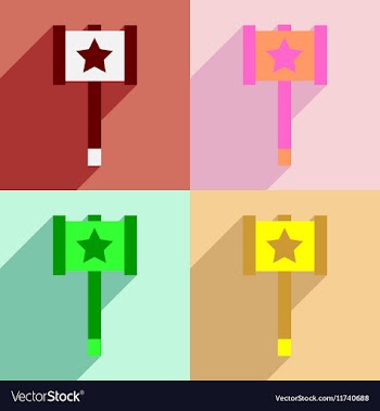 Flat with shadow concept and mobile application vector image