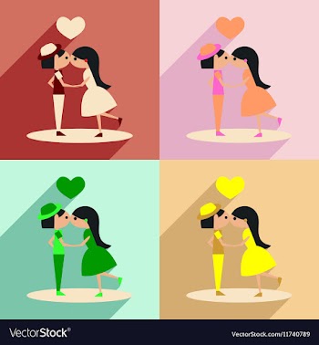 Flat with shadow concept and mobile application vector image