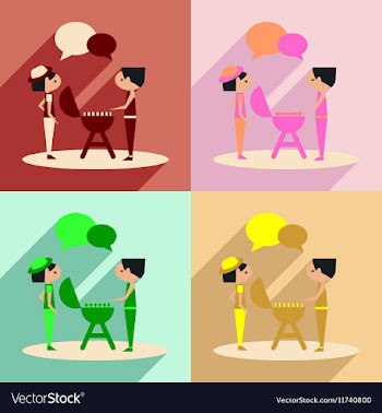 Flat with shadow concept and mobile application vector image