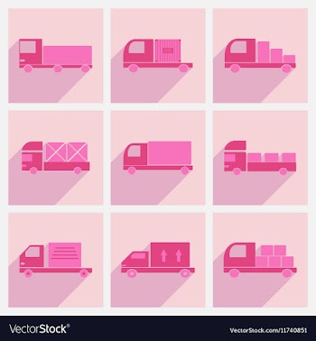 Flat with shadow concept and mobile application vector image