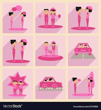 Flat with shadow concept and mobile application vector image