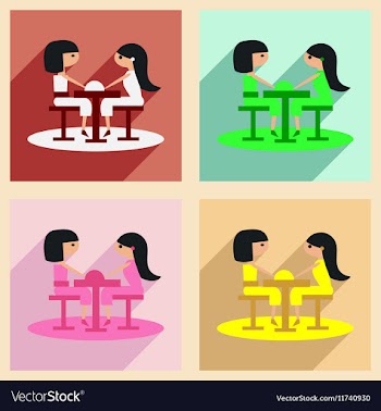 Flat with shadow concept and mobile application vector image