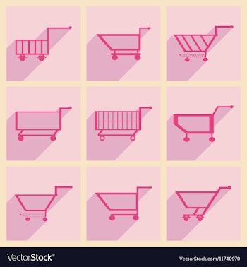Flat with shadow concept and mobile application vector image
