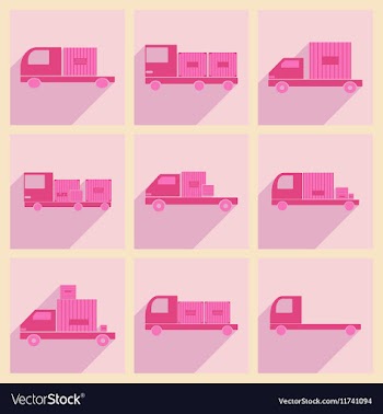 Flat with shadow concept and mobile application vector image